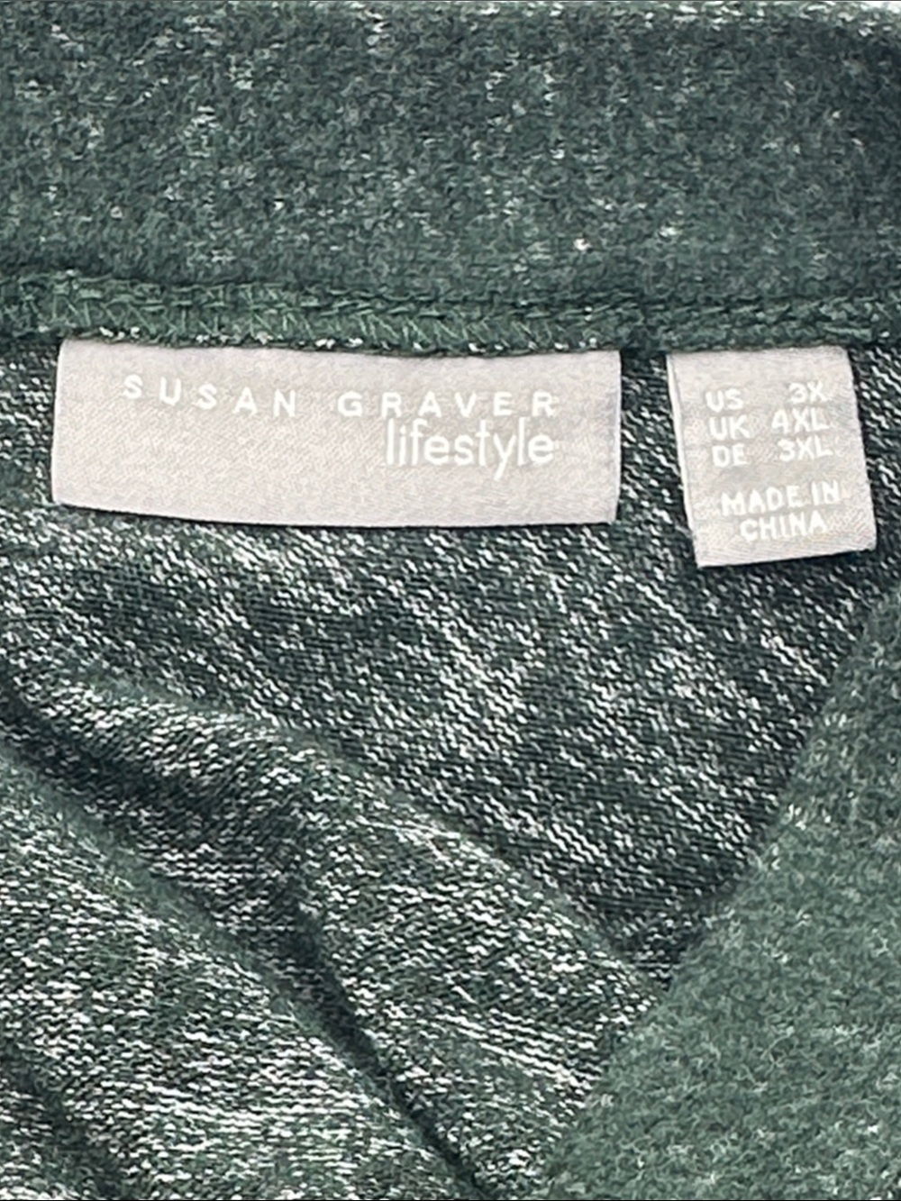Susan Graver Lifestyle 3X Green Oversized Batwing Cardigan Button Front Pockets - Picture 11 of 13